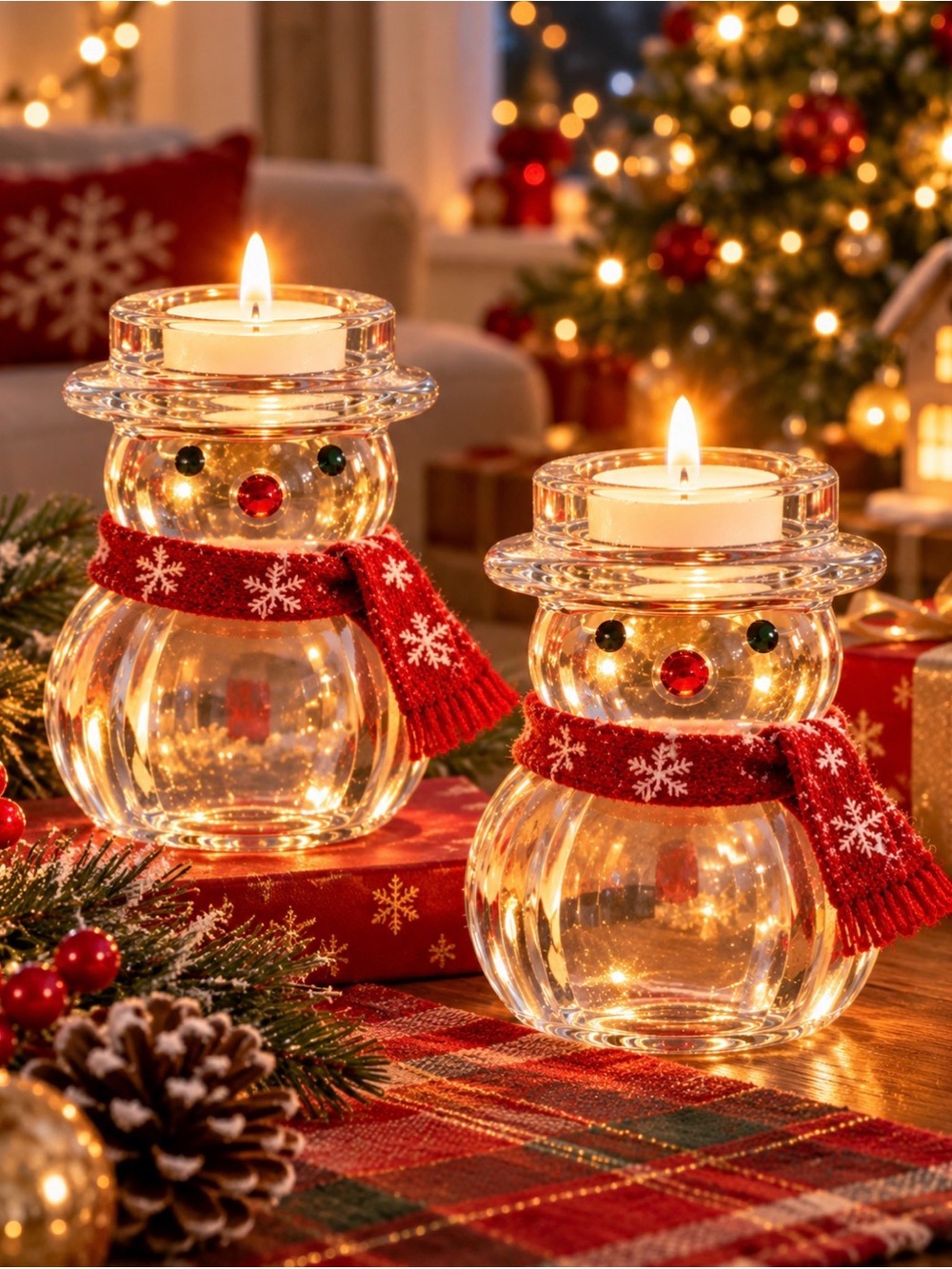🎄 Mikasa Crystal Snowman Tealight Holder – $20 Each or 2 for $35 ☃️